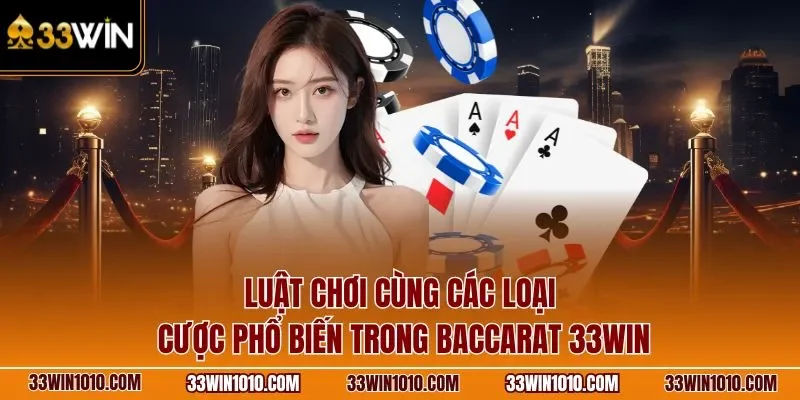 Luật chơi cùng các loại cược phổ biến trong Baccarat 33WIN
